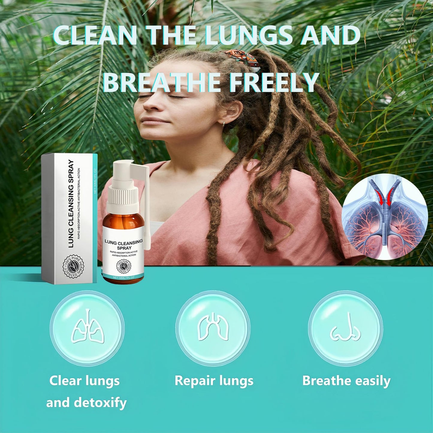 3 PCS - Cleansing Spray Breath Easy -Herbal Oral Fresh Spray mullein leaf extract for Fresh (3Pcs)