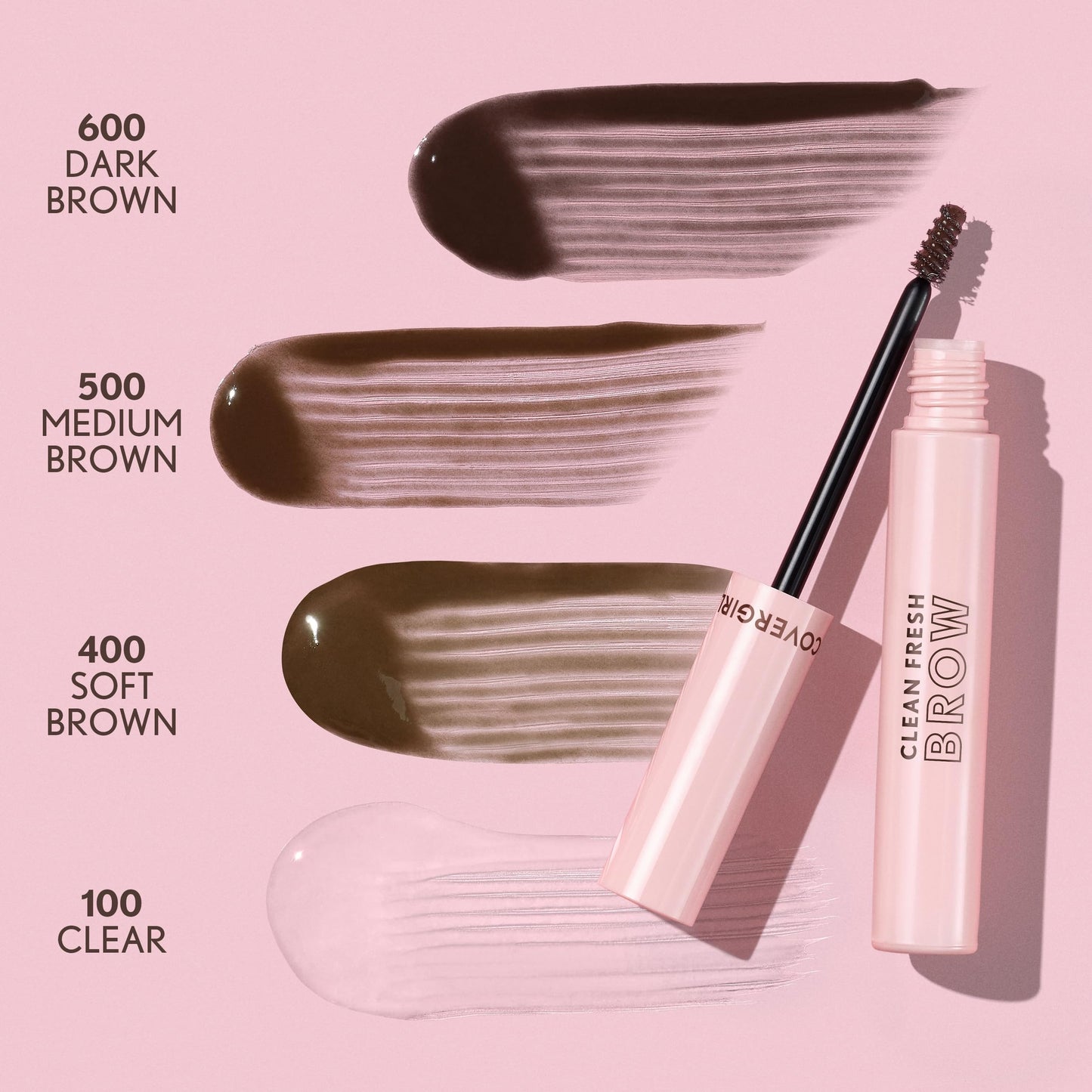 CoverGirl Clean Fresh Brow, 400 Soft Brown, Eyebrow Gel, Long-Lasting, Vegan Formula, Natural Looking, Easy to Apply, Doesn't Smudge, 0.18oz