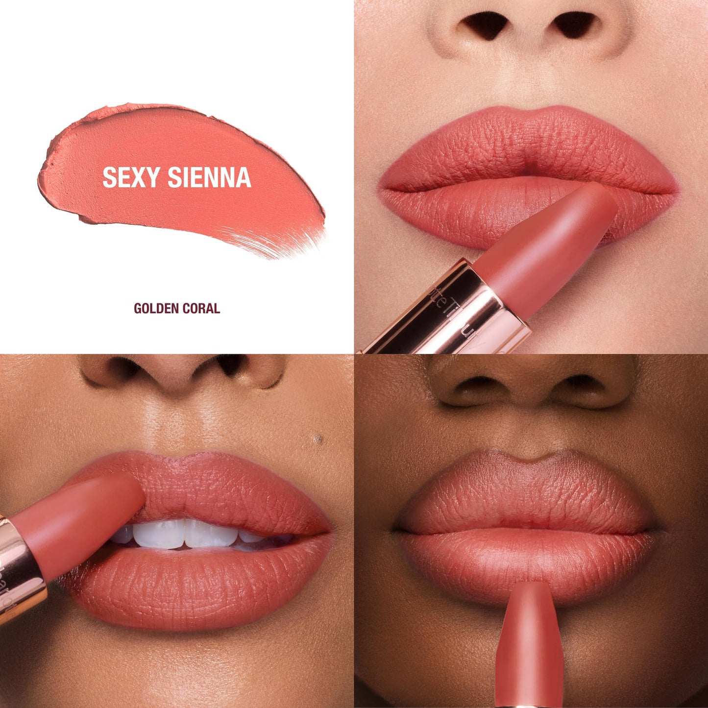 Charlotte Tilbury Matte Revolution Lipstick - Long Lasting, Matte Lipstick with Buildable Color & Lip-Loving Ingredients - Creamy, Easy to Blend Formula - Sexy Sienna