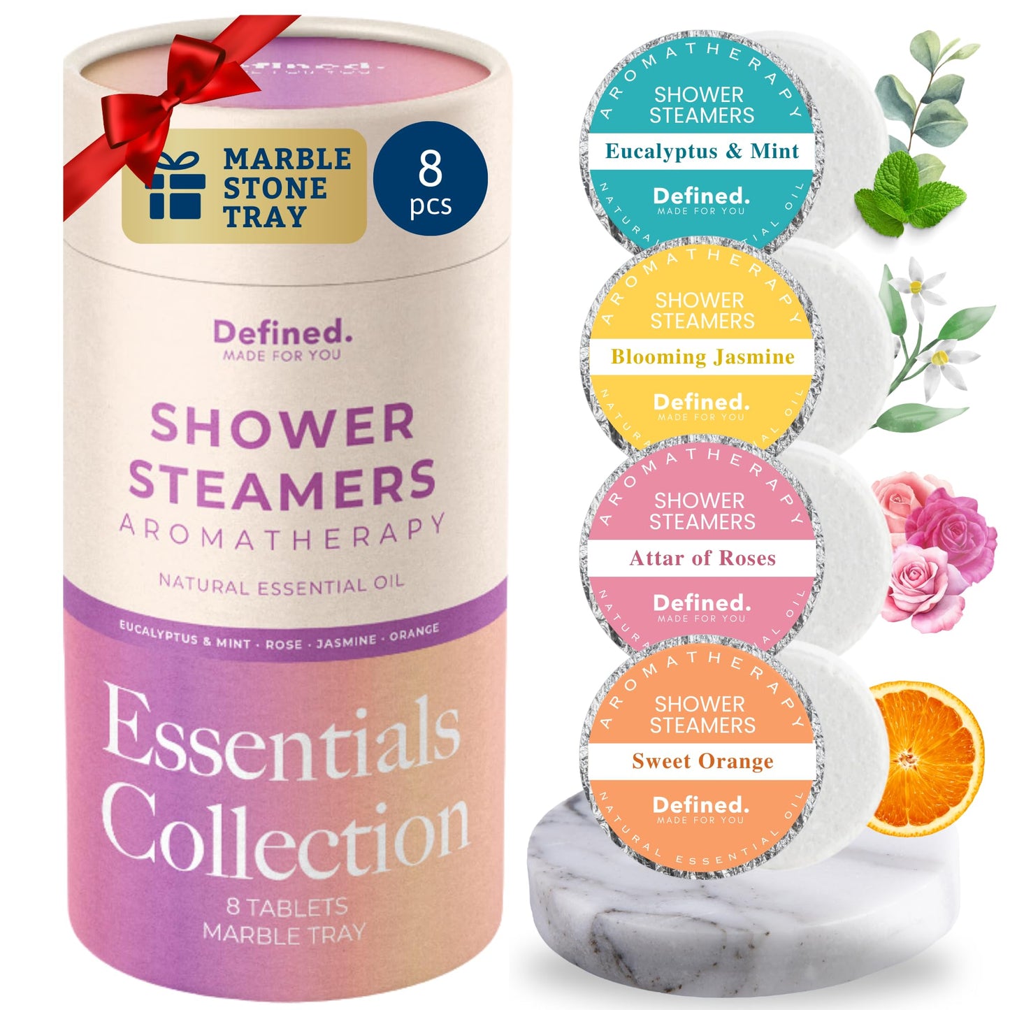 Shower Steamers Aromatherapy 8 Pack– Eucalyptus Steamers for Clear Sinus- Natural Shower Melts for Women & Men– Spa at Home Relaxation, Self Care Wellbeing Stress Relief Shower Bomb Aromatherapy Gift