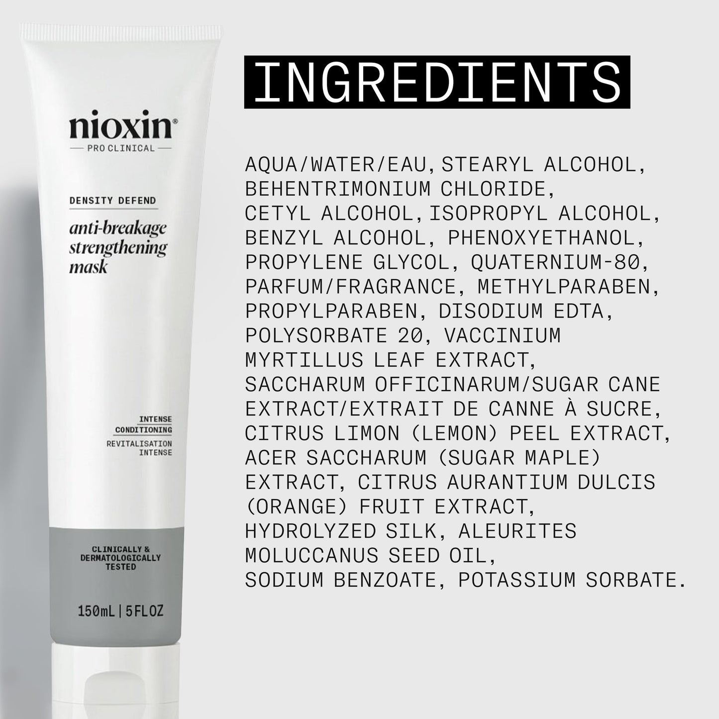 Nioxin Density Defend Anti-Breakage Strengthening Mask | Intense Conditioning | Protects Against Hair Breakage | 5.07 Fl Oz