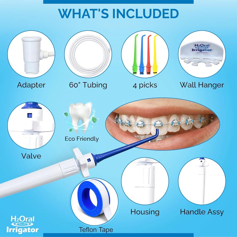Advanced Oral Irrigator Shower Water Flosser - Superior Dental Care System for Healthy Gums | Made in U.S.A.