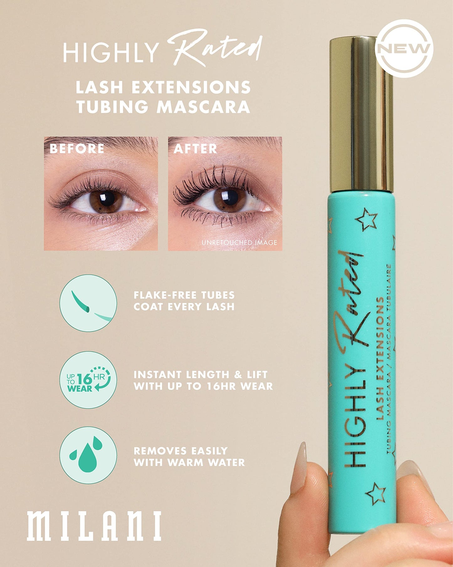 Milani Highly Rated Lash Extensions Tubing Mascara for Added Length and Lift + Keep It Full Maxxx Balmshell Lip Plumping Balm - Balmshell + Make It Last Original - Natural Finish Setting Spray 3-in-1