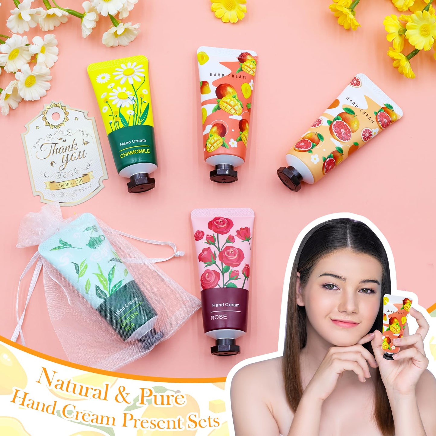 Comdian 96 Pack Hand Cream for Women, Mini Hand Lotion Travel Size for Dry Cracked Care, Natural Plant Fragrance Moisturizer Present Set for Mother, Teacher Appreciation and Bridesmaid Present