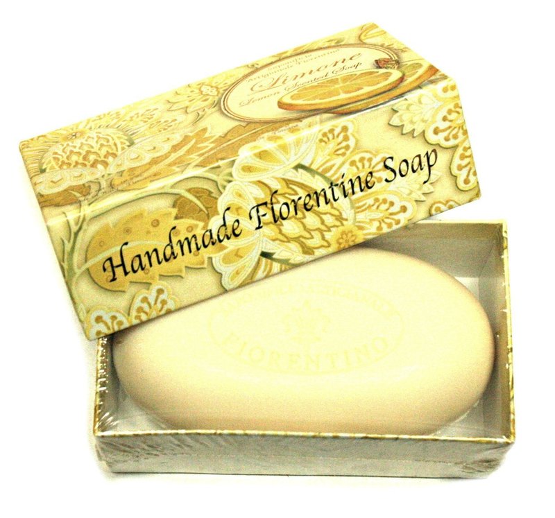 Saponificio Artigianale Fiorentino Lemon Soap Bar - Luxury Italian Bath Soap | 10.5 oz