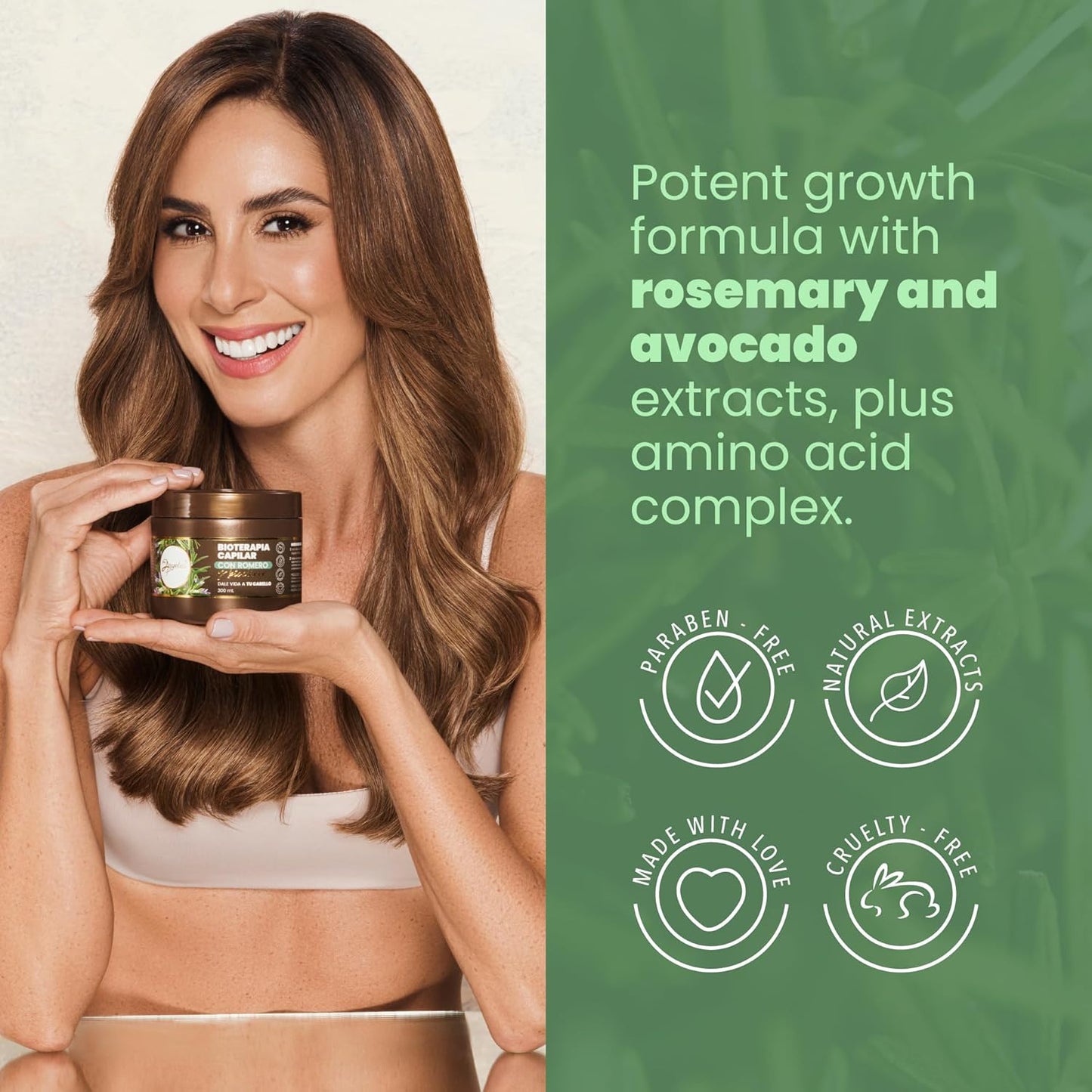 Rosemary Shampoo & Biotherapy Hair Mask - Hydrating & Strengthening Treatment for All Hair Types