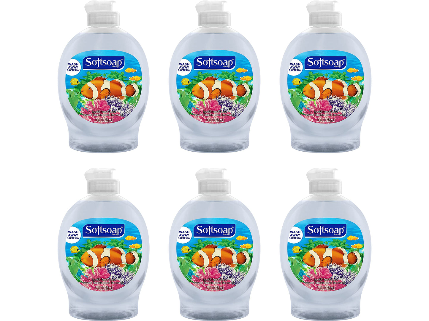 Softsoap Liquid Hand Soap, Bulk Hand Soap, Aquarium Series - 7.5 Fluid Ounces (6 Pack)