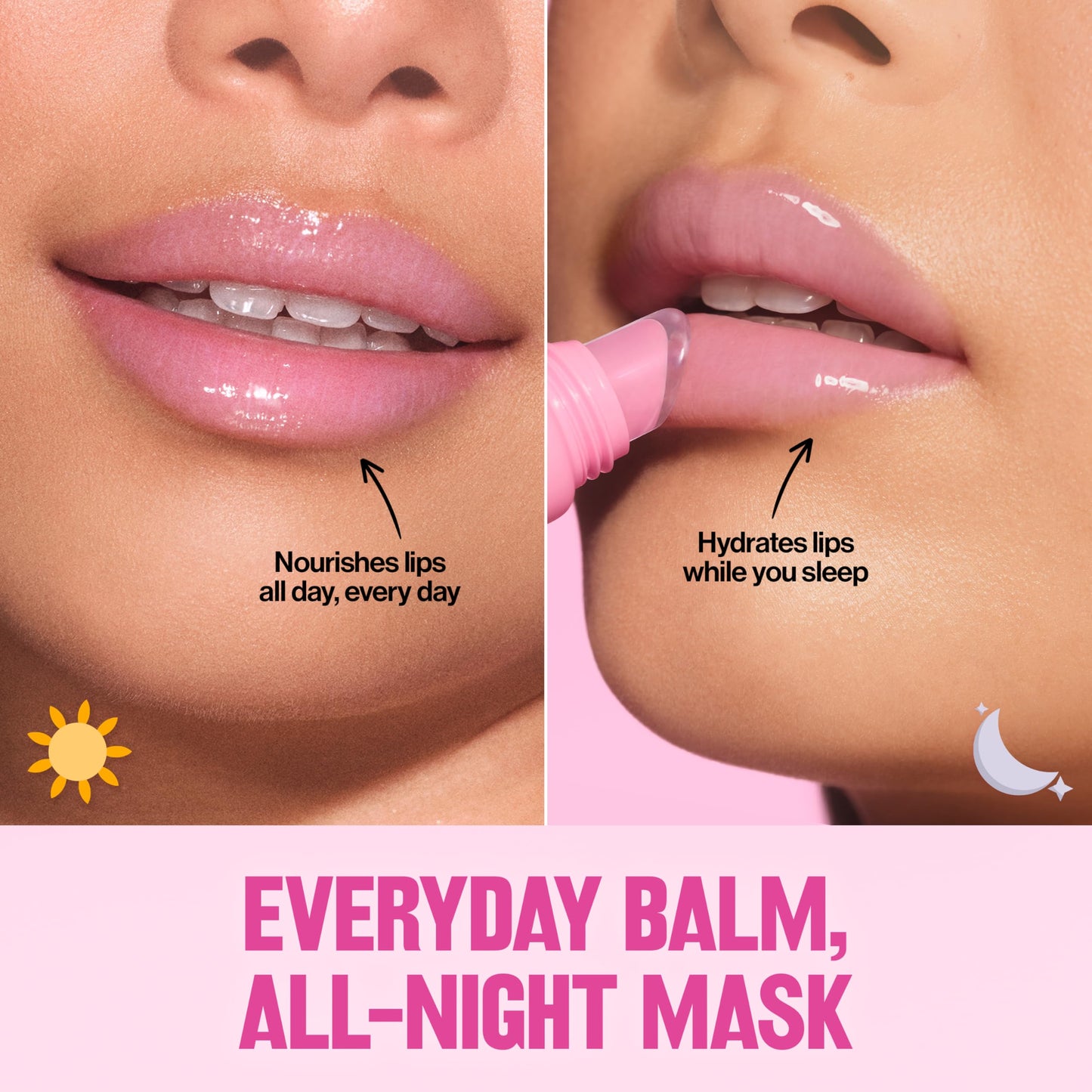 Revlon Glimmer Lip Treat Balm + Mask, Overnight Peptide Lip Treatment, Hydrating, 002 Marshmallow Dreams, 0.4 fl oz