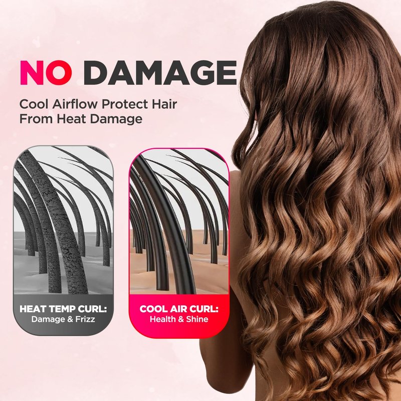 MiroPure 360° Airflow Styler Curling Iron, Titanium Flat Iron Hair Straightener and Curler 2 in 1, Professional Curing Wand with Ionic Aroma Cool Air, 13 Adjustable Temps, Dual Voltage for Long Hair