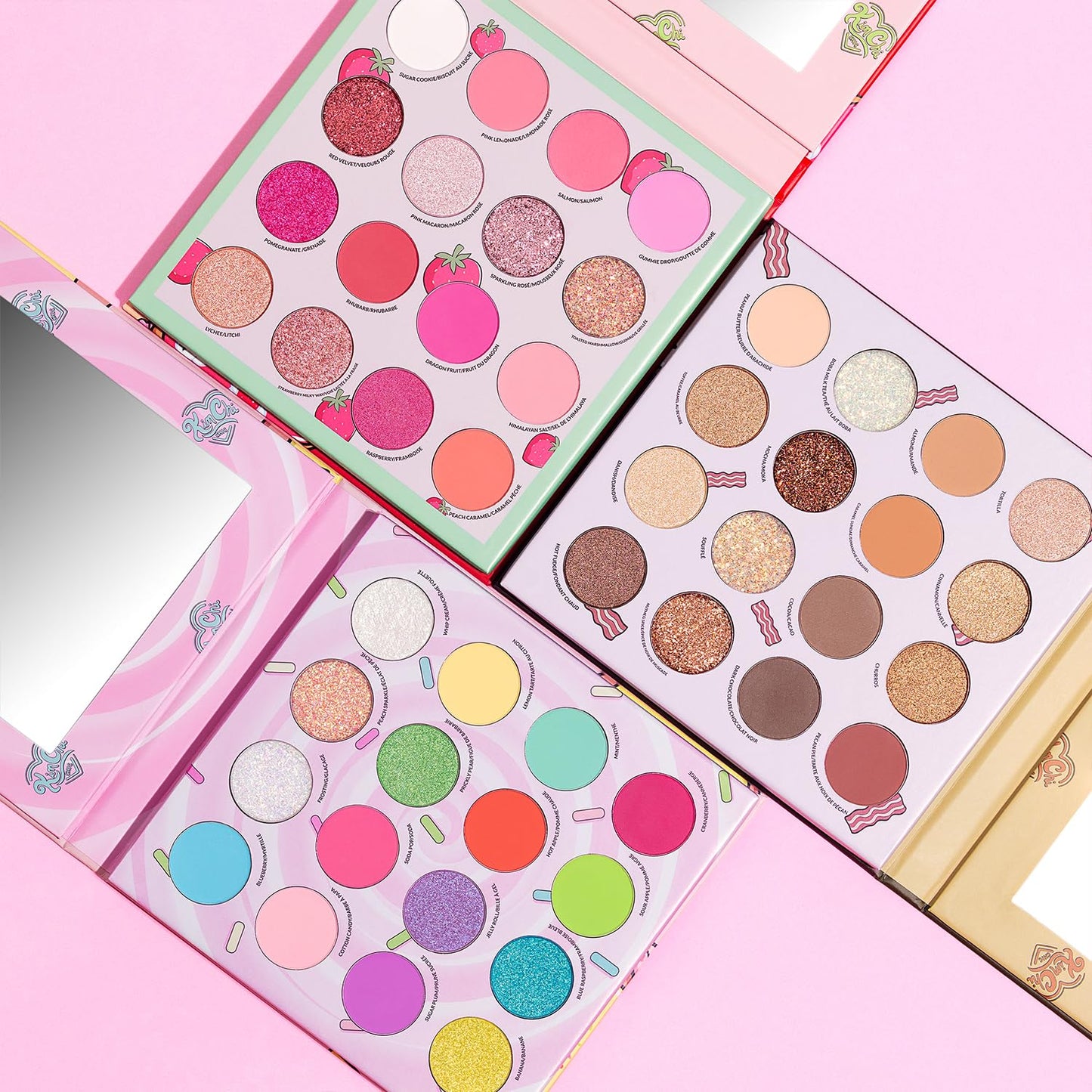 KimChiChic Beauty Donut Collection Eyeshadow Palette - 16 Matte, Pigment, & Glitter Shadows, Versatile for Day to Night Looks, Cruelty Free, Rainbow Sprinkles