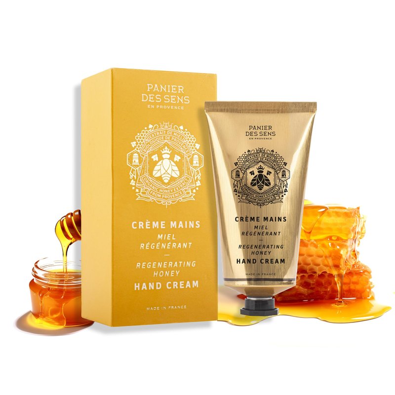 Panier des Sens – Honey Hand Cream – Moisturizing Hand Lotion for Dry Skin – Premium French Hand Cream, Softening Care for Women, 97% Natural Ingredients, 2.5 Fl Oz