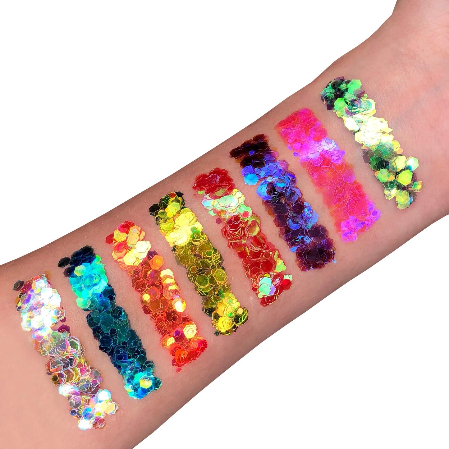 Moon Glitter Iridescent Chunky Glitter 100% Cosmetic Glitter for Face, Body, Nails, Hair and Lips - 0.10oz - Yellow