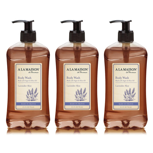 A LA MAISON Lavender Aloe Body Wash 25.36 Fl Oz, 3 Pack