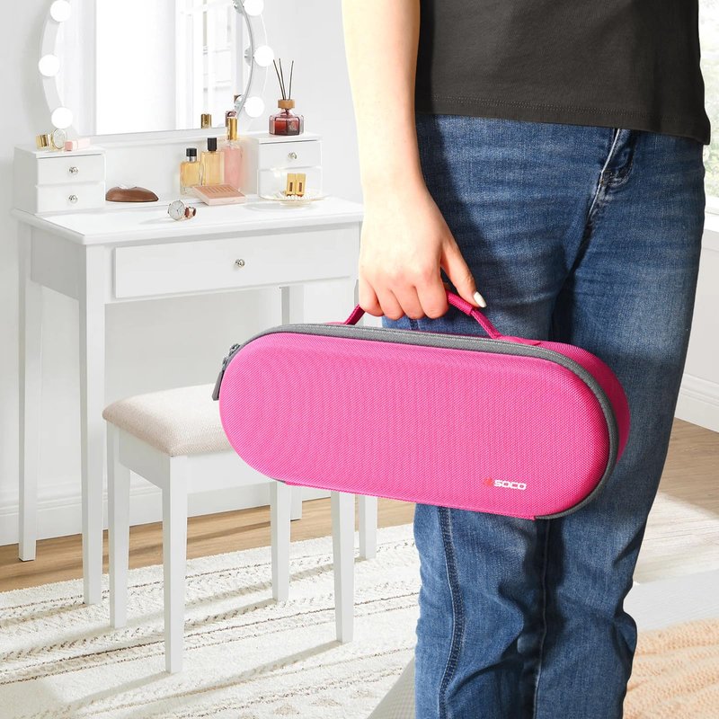 RLSOCO Travel Case for Dyson Supersonic/Supersonic Nural Hair Dryer & Dyson Airwrap/Airwrap i.d./Airwrap Co-anda2x Multi-Styler, Storage Hair Dryer/Airwrap Only for easy travelling (Pink)