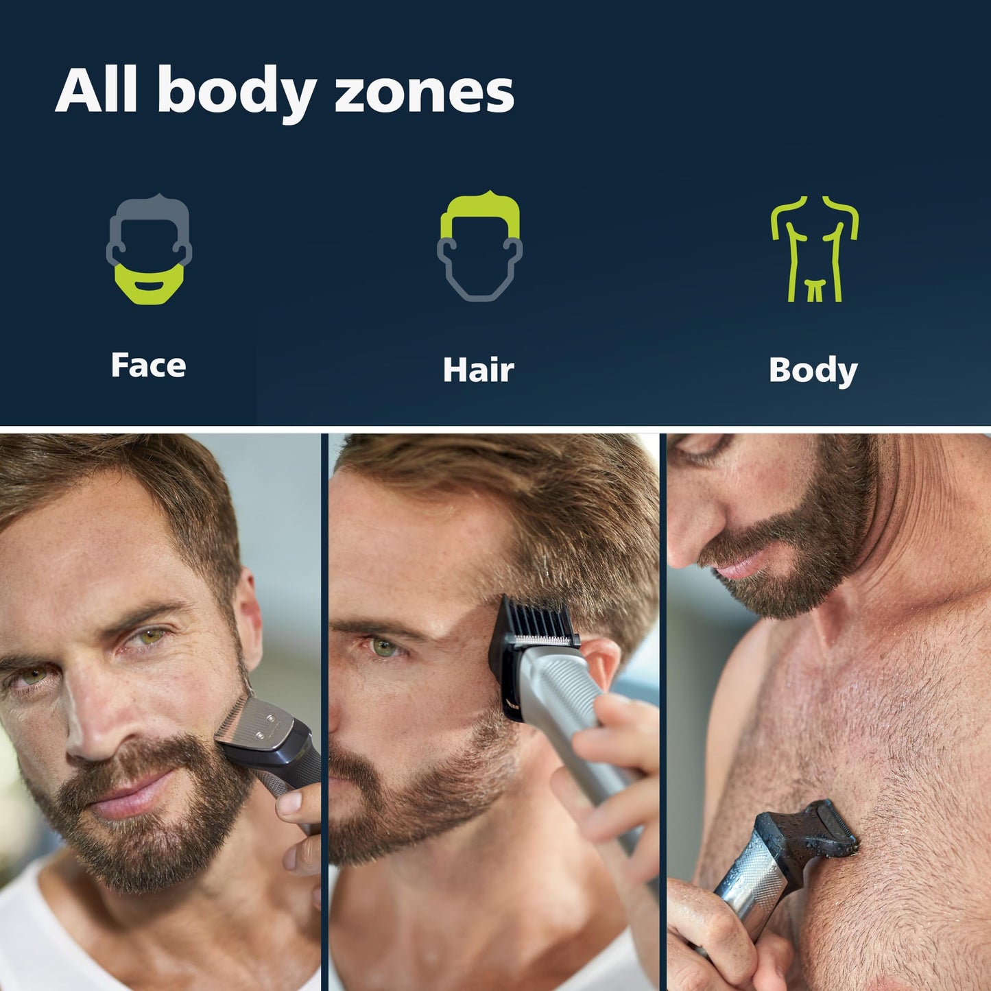 PHILIPS Norelco Multigroom 9000 Series MG9740-18-in-1 Precision Trimmer for Face, Head, and Body with Titanium Blades, 6-Hour Battery Life, and Showerproof Design, Packaging May Vary (Renewed)