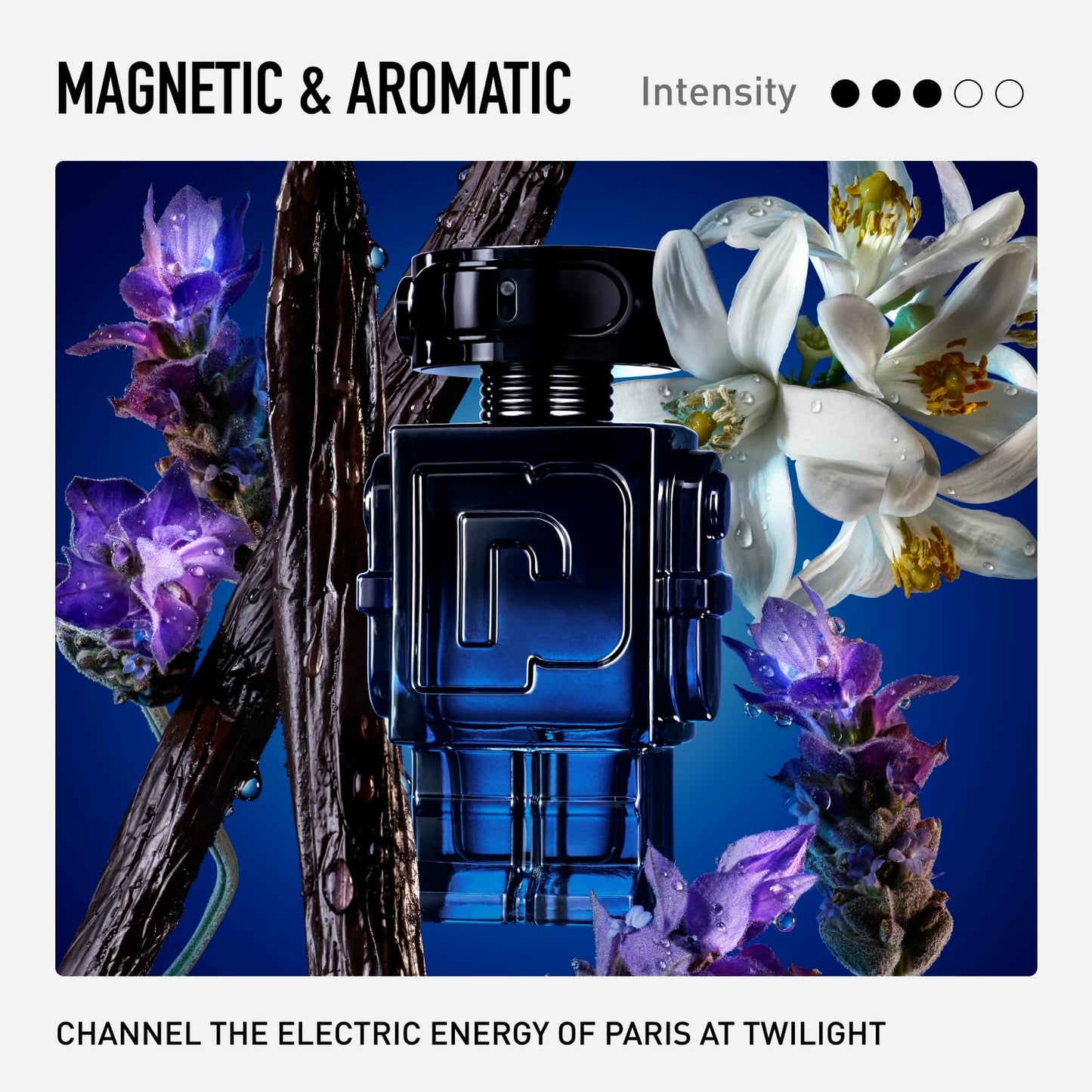 Phantom Eau de Parfum for Men - Aromatic Ambery Fragrance with Lavender, Orange Blossom & Vanilla - Long-Lasting Refillable Spray from Paris