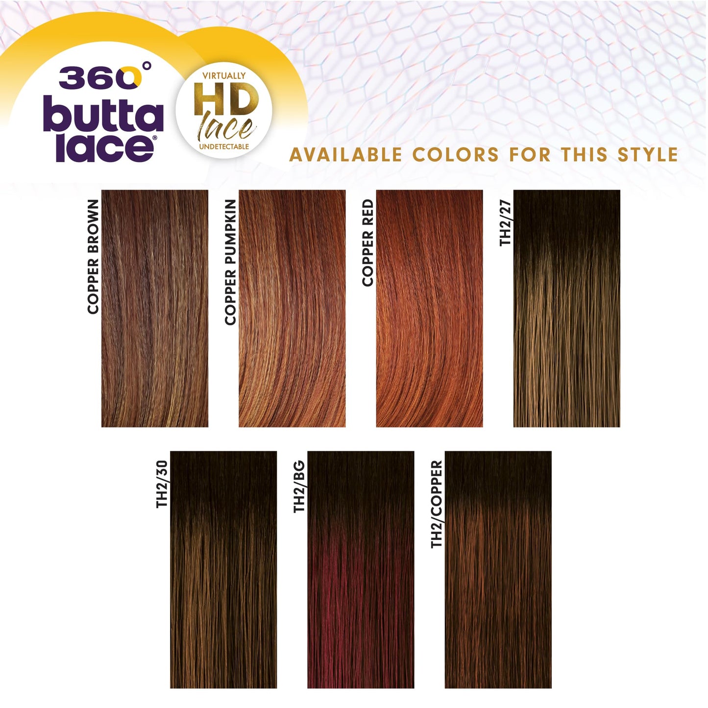 Sensationnel Butta 360 Lace Wigs - Unit 6 Wider Parting 360 Degree Lace Glueless Synthetic Preplucked Hairline (COPPERBROWN)