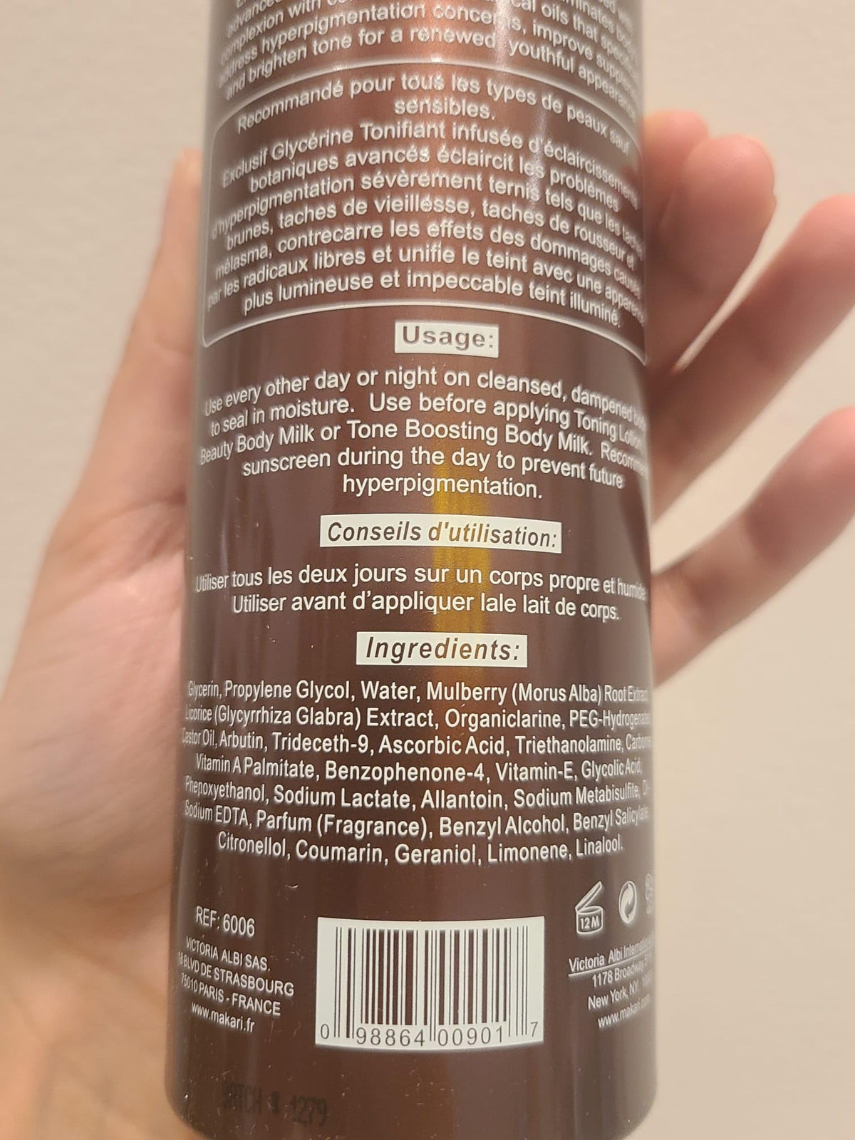 Makari Exclusive Active Intense Tone Boosting Body Glycerin (16.8 oz) | Skin-Brightening Body Glycerin | Moisturizes and Softens | Supports the Look of Even Skin Tone | For Most Skin Types