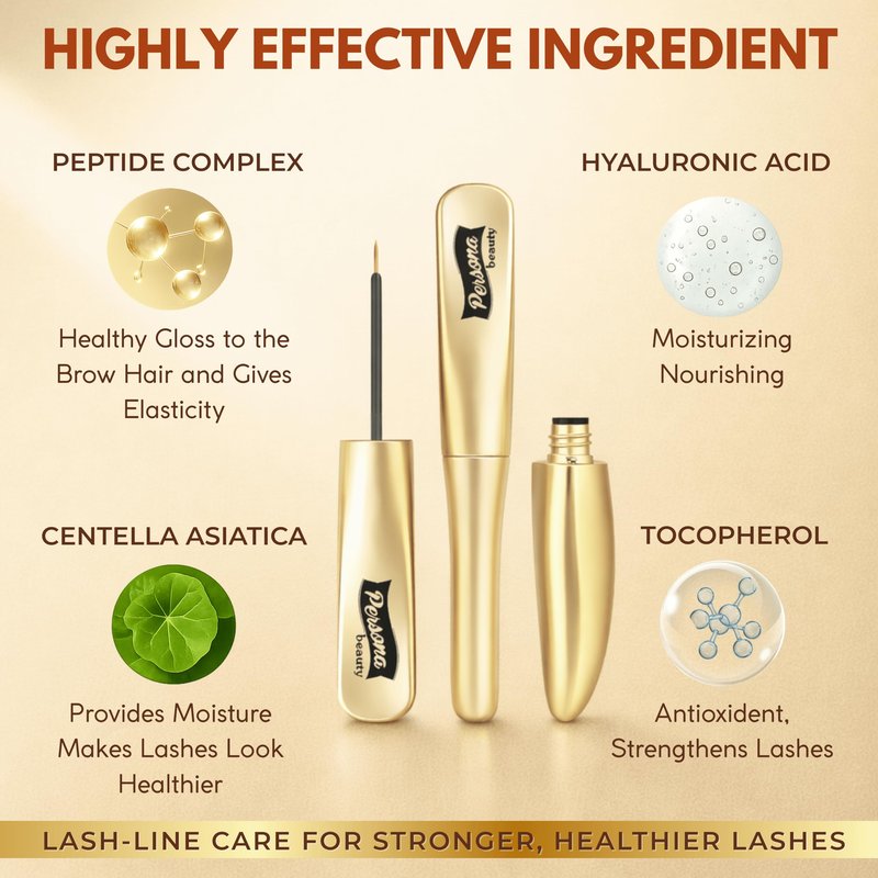 Eyelash Growth Serum - Advanced Biotin, Peptides & Botanical Extract Lash Enhancing Serum for Longer, Thicker Lashes and Brow, Visible Results in 2 Weeks - Hormone-Free, Non-Irritating Formula, 5ml