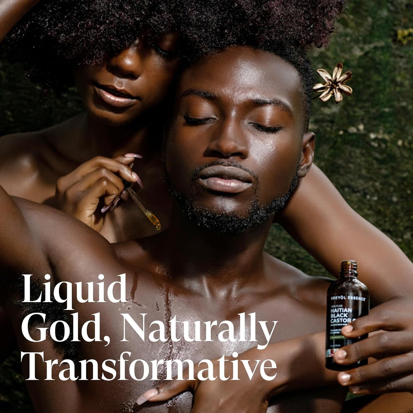 Haitian Black Castor Oil - Cold Pressed for Skin & Hair | Hexane Free, Natural Humectant | 3.4 Fl Oz - Rosemary Peppermint