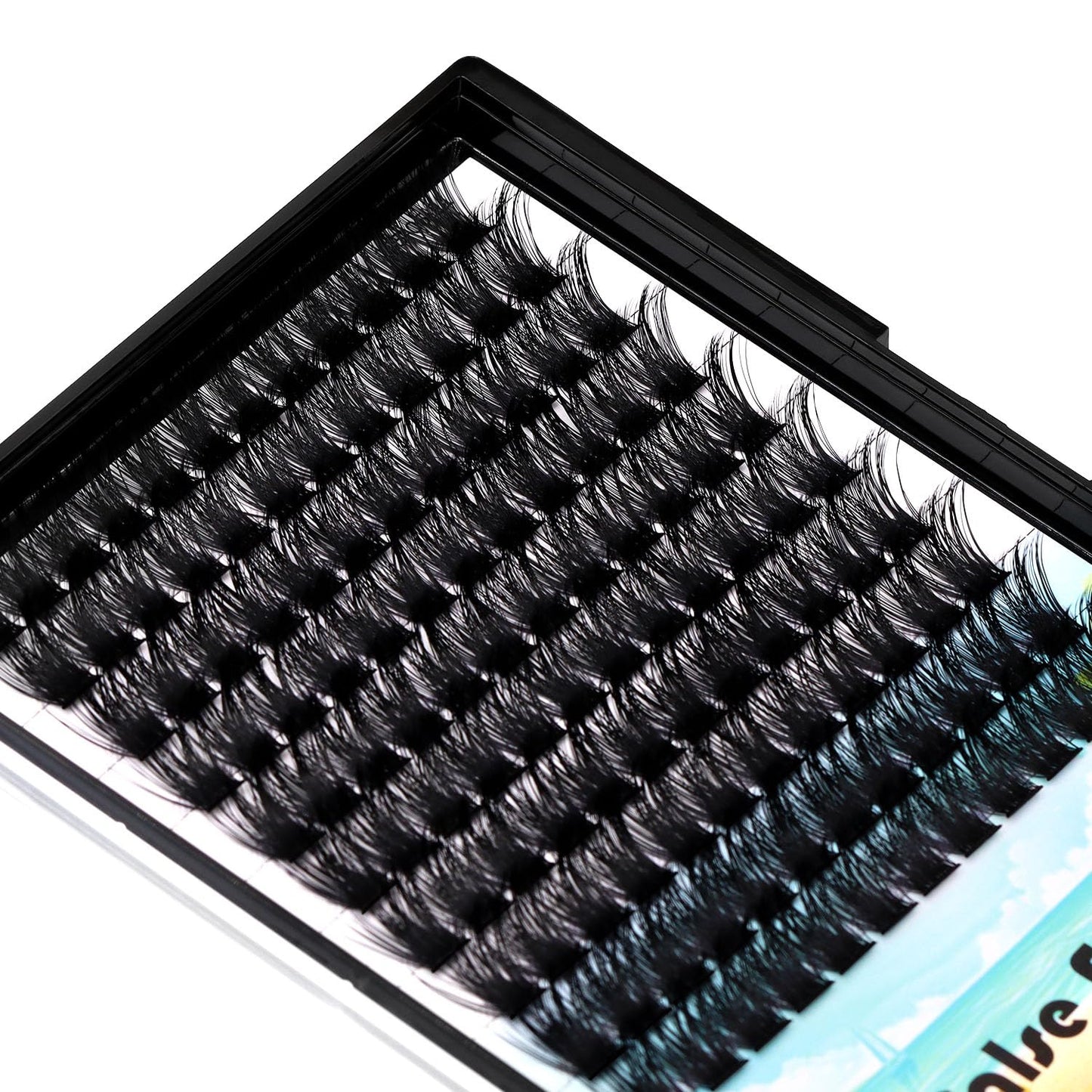 Dedila Large Pack 8-20mm to Choose D Curl Cluster Eyelash Extensions D Curl Wide Stem Individual False Eyelashes Dramatic Volume Eye Lashes Set Home DIY Lashes (12mm)
