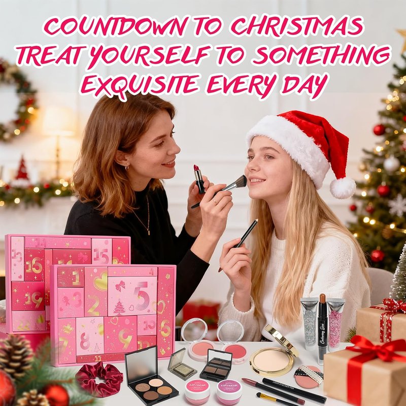 Makeup Advent Calendar 2025 - 24 Days of Beauty Gifts for Women & Teens | Perfect for Christmas & Special Occasions
