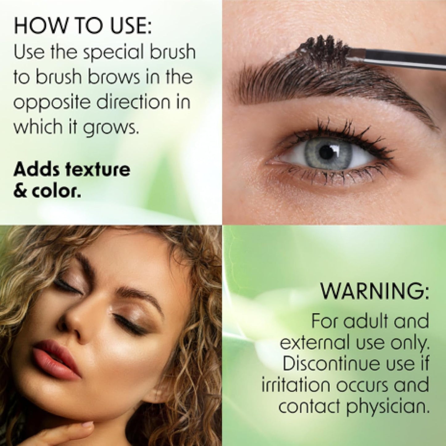 Nabila K Brow Fixx Tint & Shaper - Waterproof Brunette Eyebrow Gel for All | Travel Size 0.11 oz