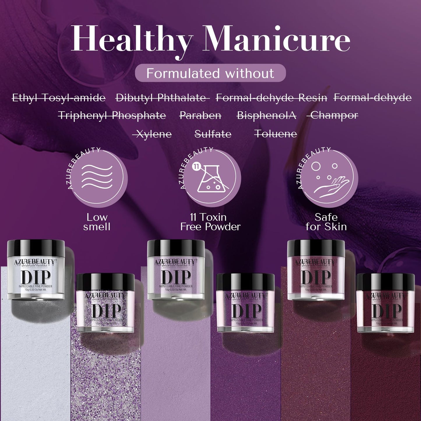AZUREBEAUTY Dip Powder Nail Set 6 Colors