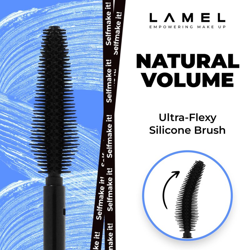 LAMEL Cult Volume & Define Mascara – Volumizing & Curling, Smudge-Proof, Flake-Free, Deep Black Pigment Mascara - 404