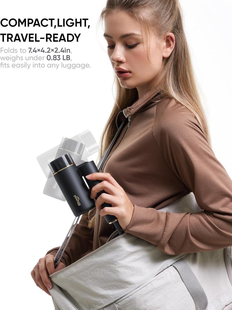 Apex Foldable Travel Hair Dryer - Mini Lightweight Design | 200 Million AquaGlow Negative Ions, Kid-Safe Mode