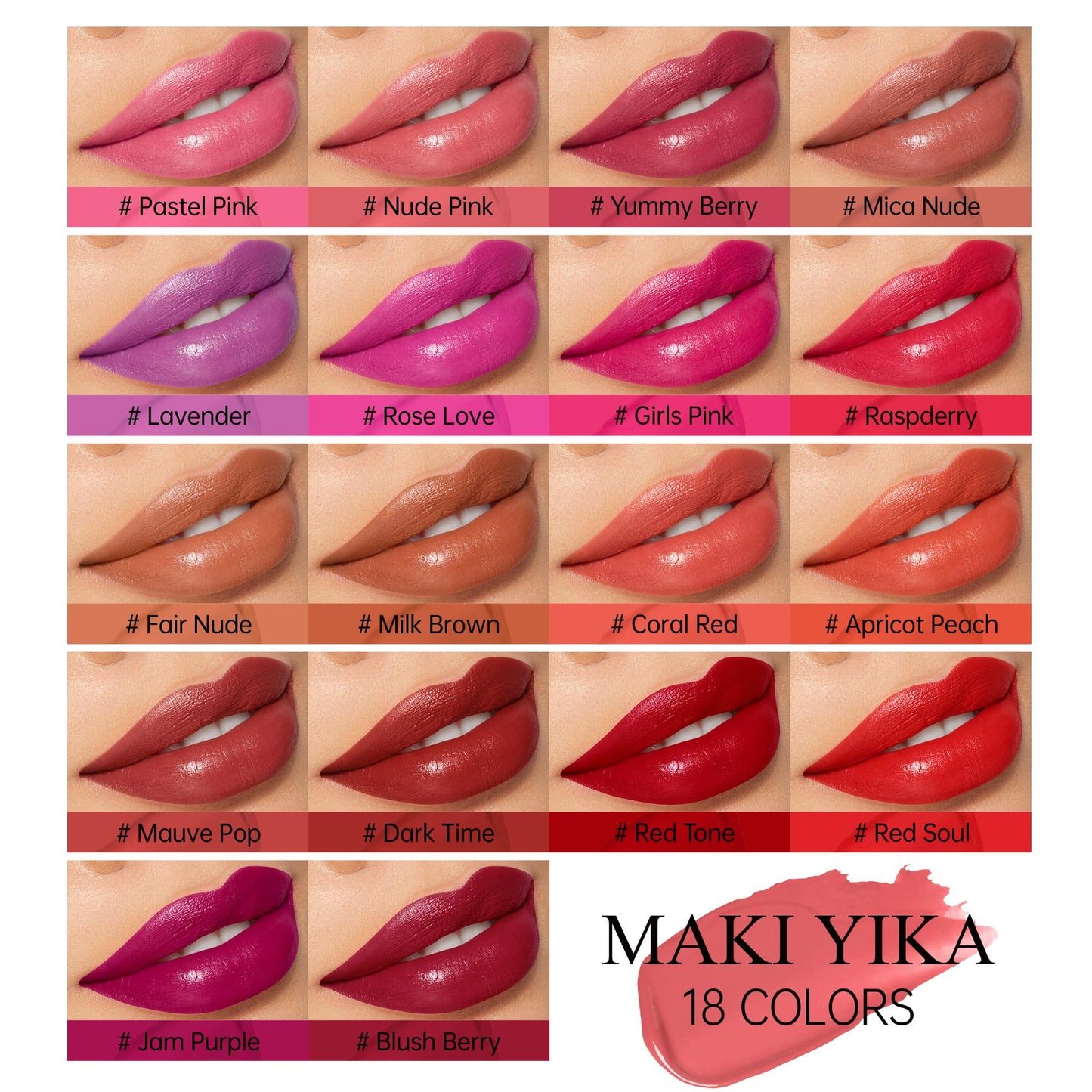 MAKI YIKA Moisture Pink Lipstick for Women Hydrate Tinted Lip Balm for Mother's Day Dry Cracked Lips Sheer Lipstick Lip Tinted Glossy Finish,MA058 Nude Pink