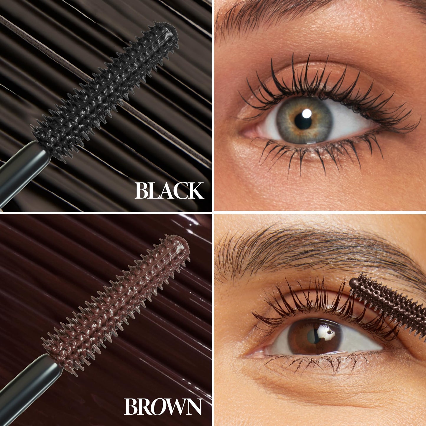 LAURA GELLER NEW YORK Kajal Longwear Mascara – Brown – Volumizing, Lengthening, & Defining Mascara - Smudge‑Proof & Flake‑Proof Wear, Buildable Formula