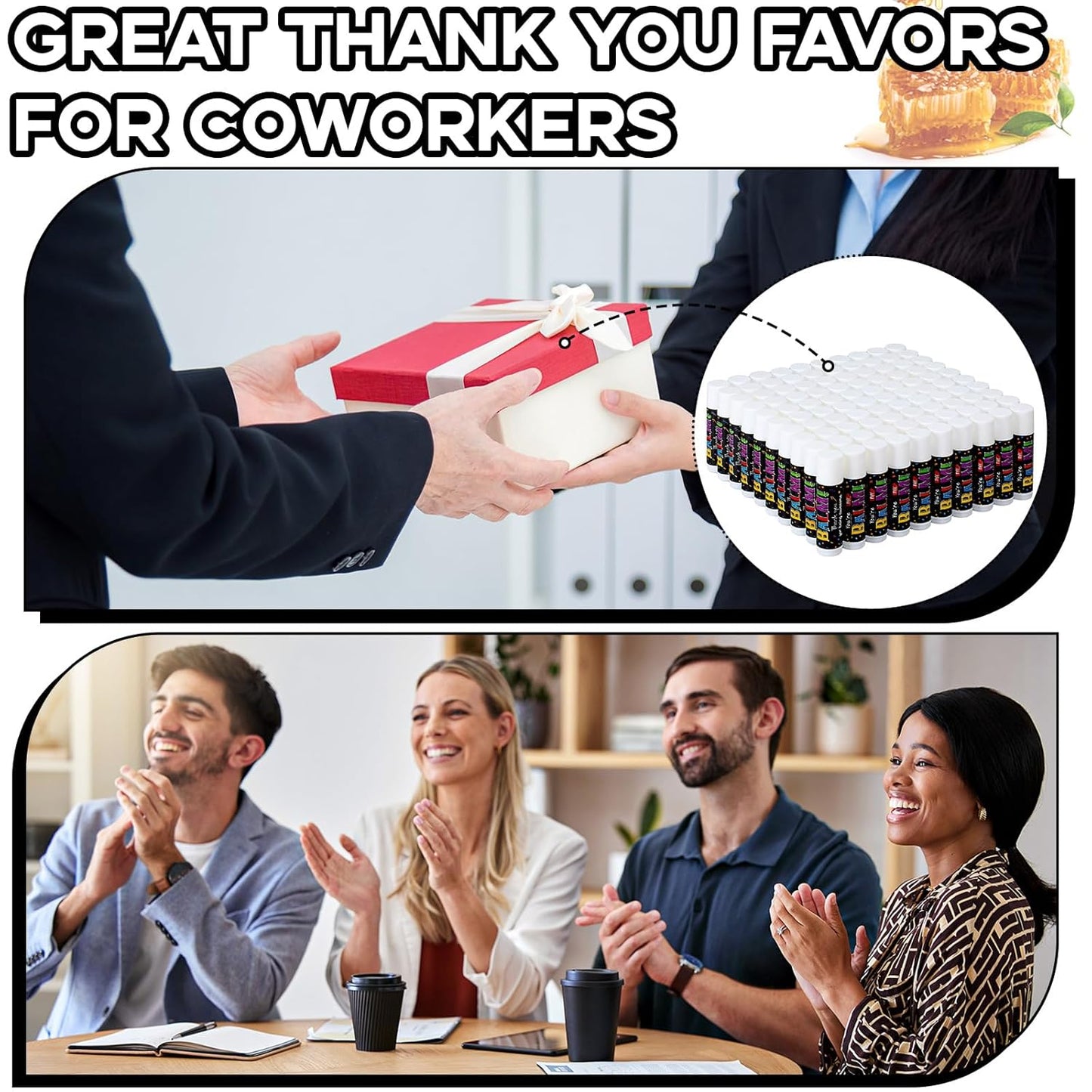 Bulk Lip Balms for Christmas Gifts - Employee Thank You Favors | 150 Pack for Nurses & Coworkers