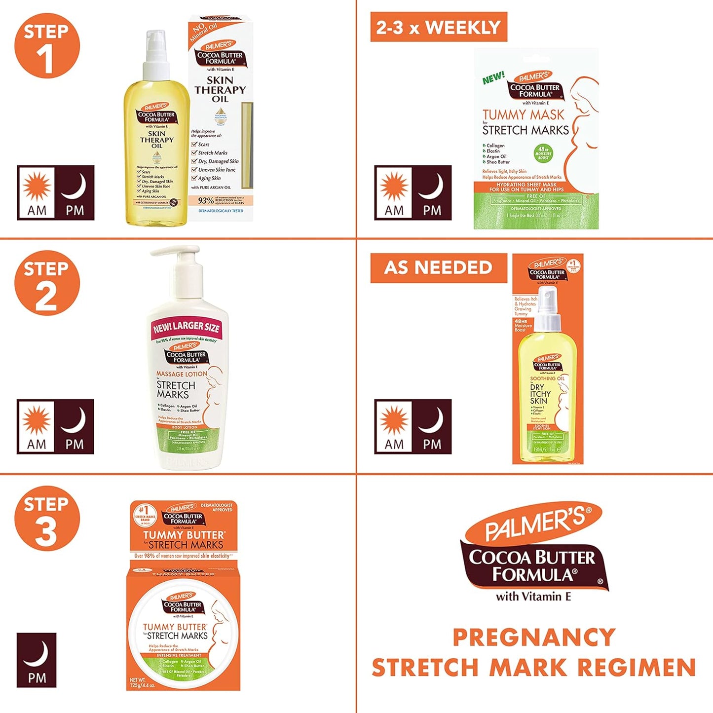 Palmer's Cocoa Butter Formula Massage Cream - Stretch Marks & Pregnancy Skin Care | 4.4 Oz (Pack of 2)