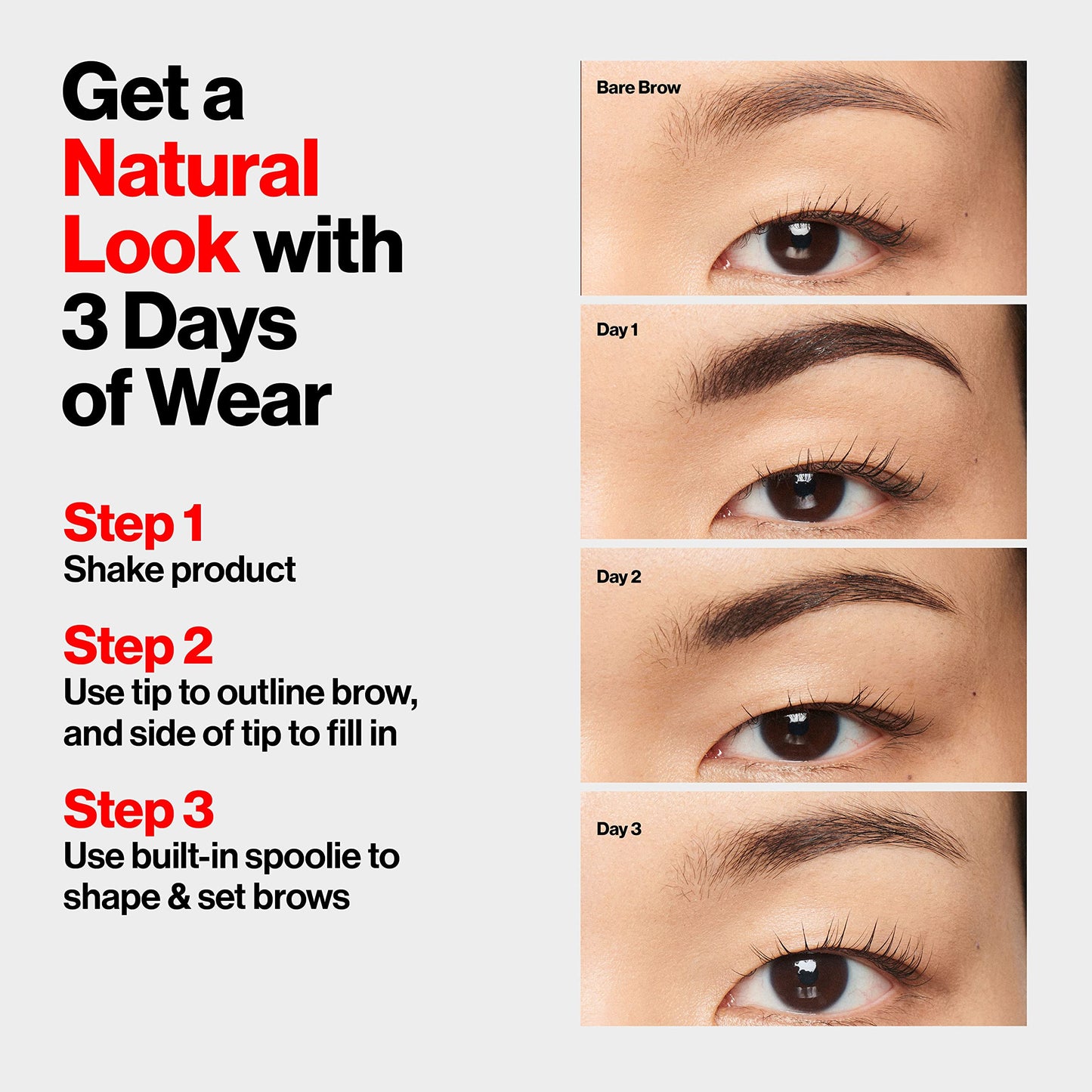 Revlon ColorStay 5-in-1 Semi-Permanent Brow Ink with Spoolie Brush