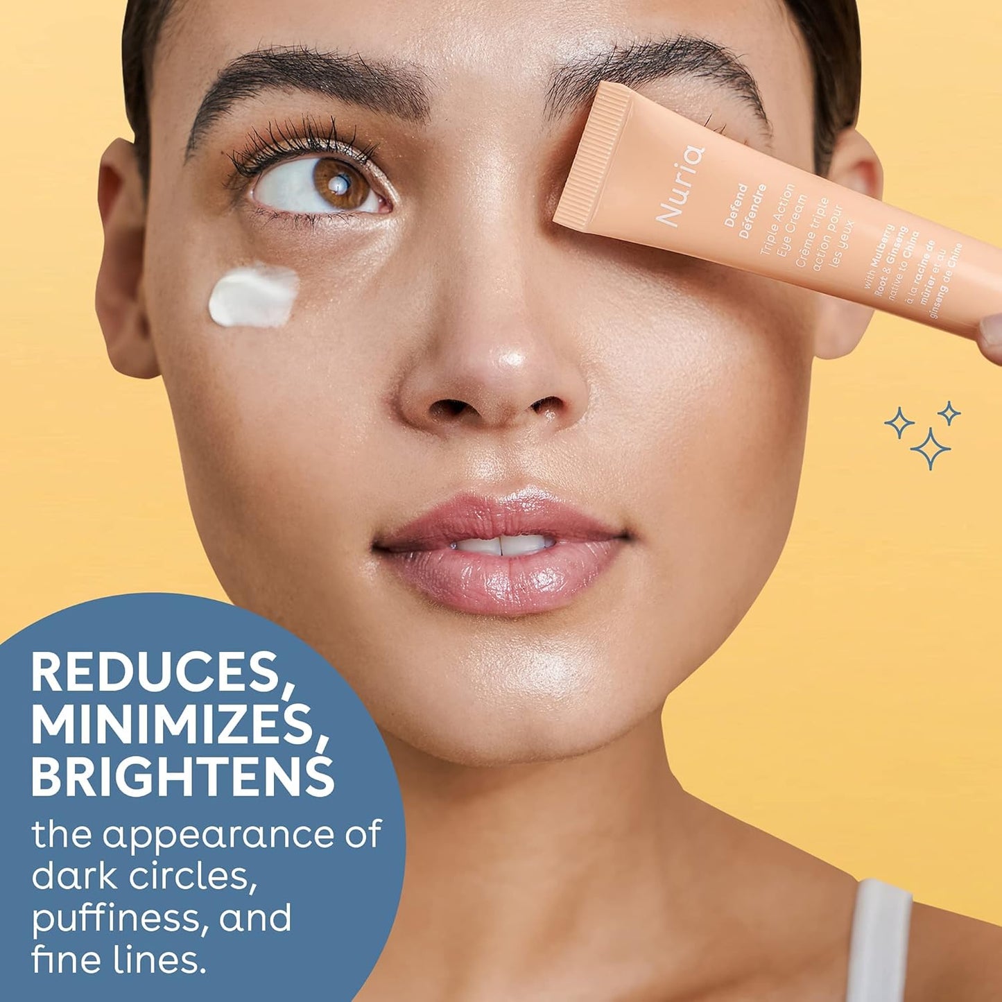 Nuria Defend Triple Action Eye Cream - Reduce Dark Circles & Puffiness | Nourishing Ginseng & Mulberry, 15mL/0.5 fl oz