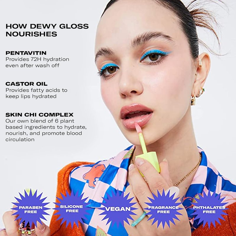 Dewy Gloss Tinted Lip Oil - Hydrating & Nourishing Formula | Vegan, Play With Fire Color