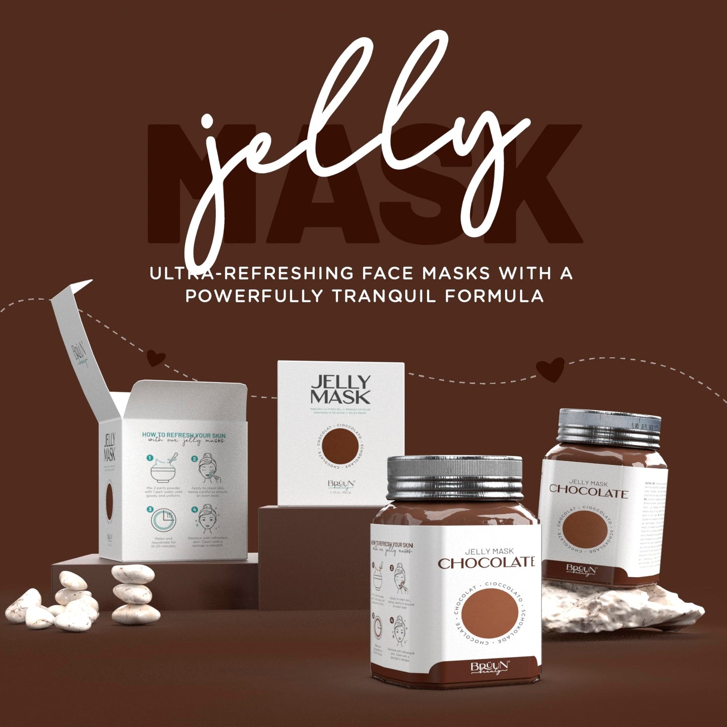 BRÜUN Chocolate Jelly Mask Jar Face Care Rubber Mask
