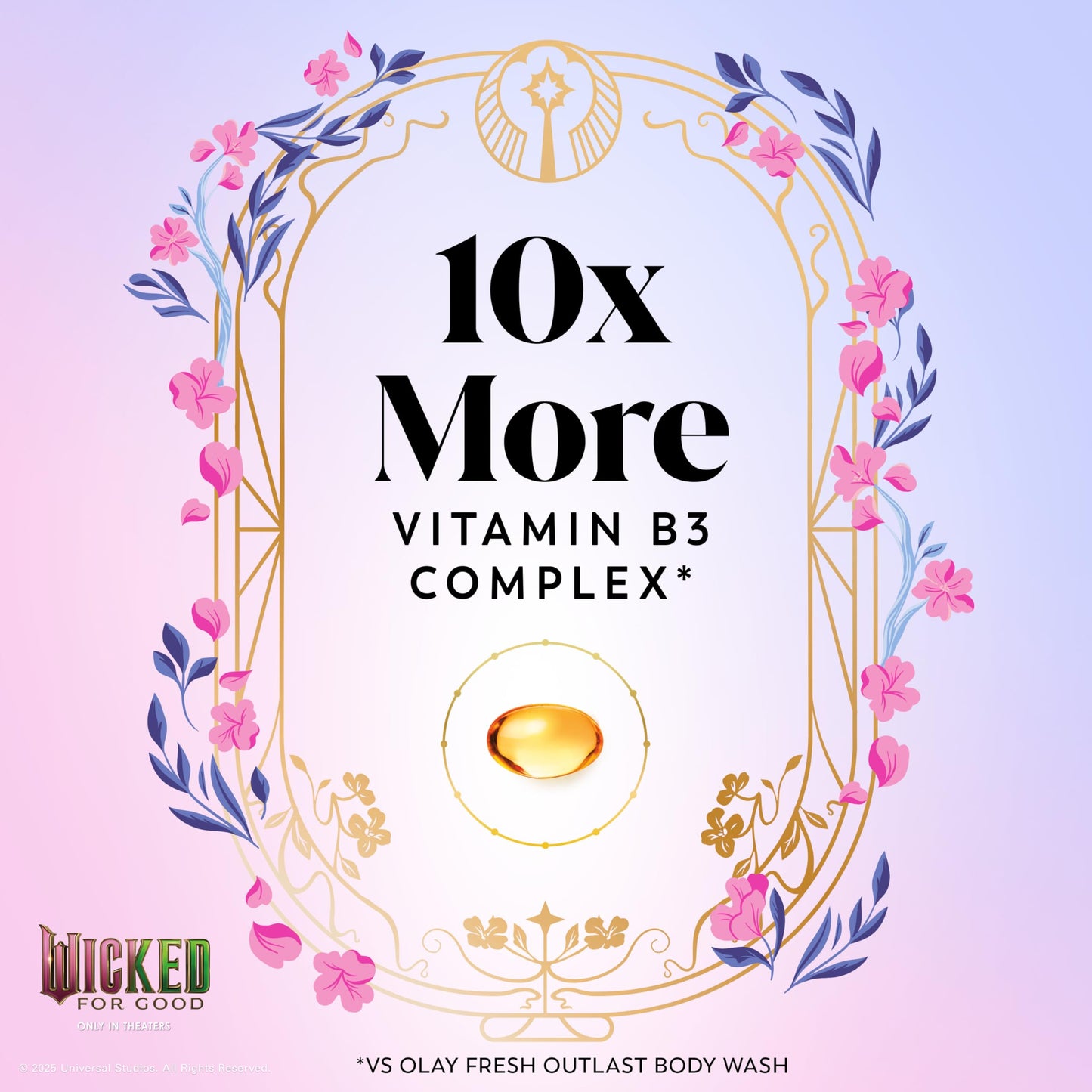 Olay Body Wash for Women, Couldn't Be Lovelier Glinda's Edition, Intensely Hydrating & Renewing, Pro-Hyaluronic Acid Serum & Vitamin B3, All Skin Types, Raspberry & Bubbles Scent, 20 fl oz (Pack of 2)