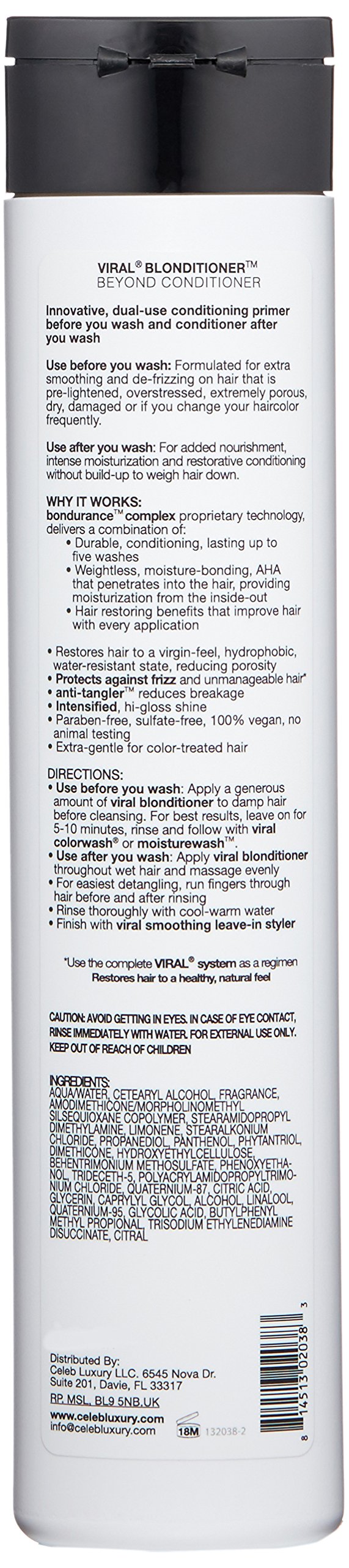 Celeb Luxury Viral Extreme Blonditioner, Dual Use Smoothing and Moisturizing Hair Conditioner for Color Treated Hair (packaging may vary)