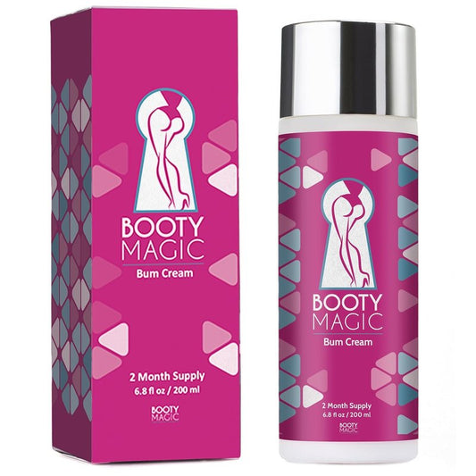 Booty Magic Butt Enhancement Cream - 6.8oz Volume Boosting Cream with Maca Root & Aloe Vera | Softens & Shapes