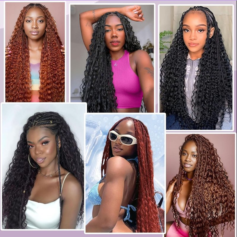 Chocolate Honey Blonde Human Braiding Hair - 2 Bundles, 100g, 18 Inch Deep Wave | Brazilian Virgin Hair for Boho Braids