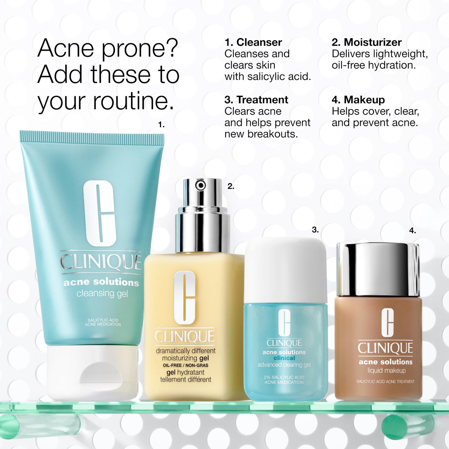 Clinique Acne Solutions Clinical Clearing Gel Acne Treatment With Witch Hazel + Salicylic Acid For Very Dry to Oily Skin Types | Oil-Free | Soothing, 0.68 Fl Oz
