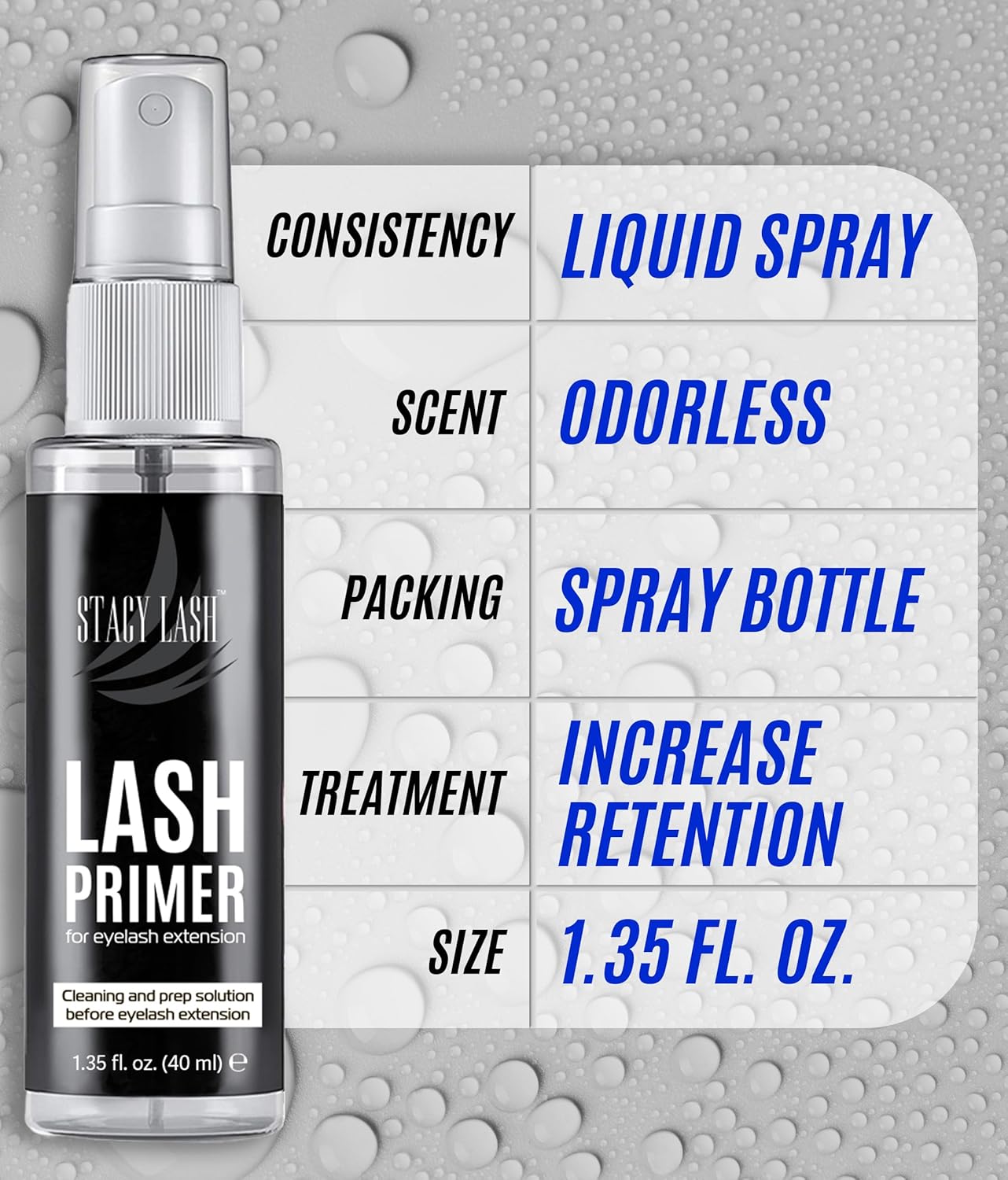 Eyelash Extension Shampoo & Primer Set - 50ml Shampoo | 40ml Foaming Cleanser | Paraben & Sulfate Free