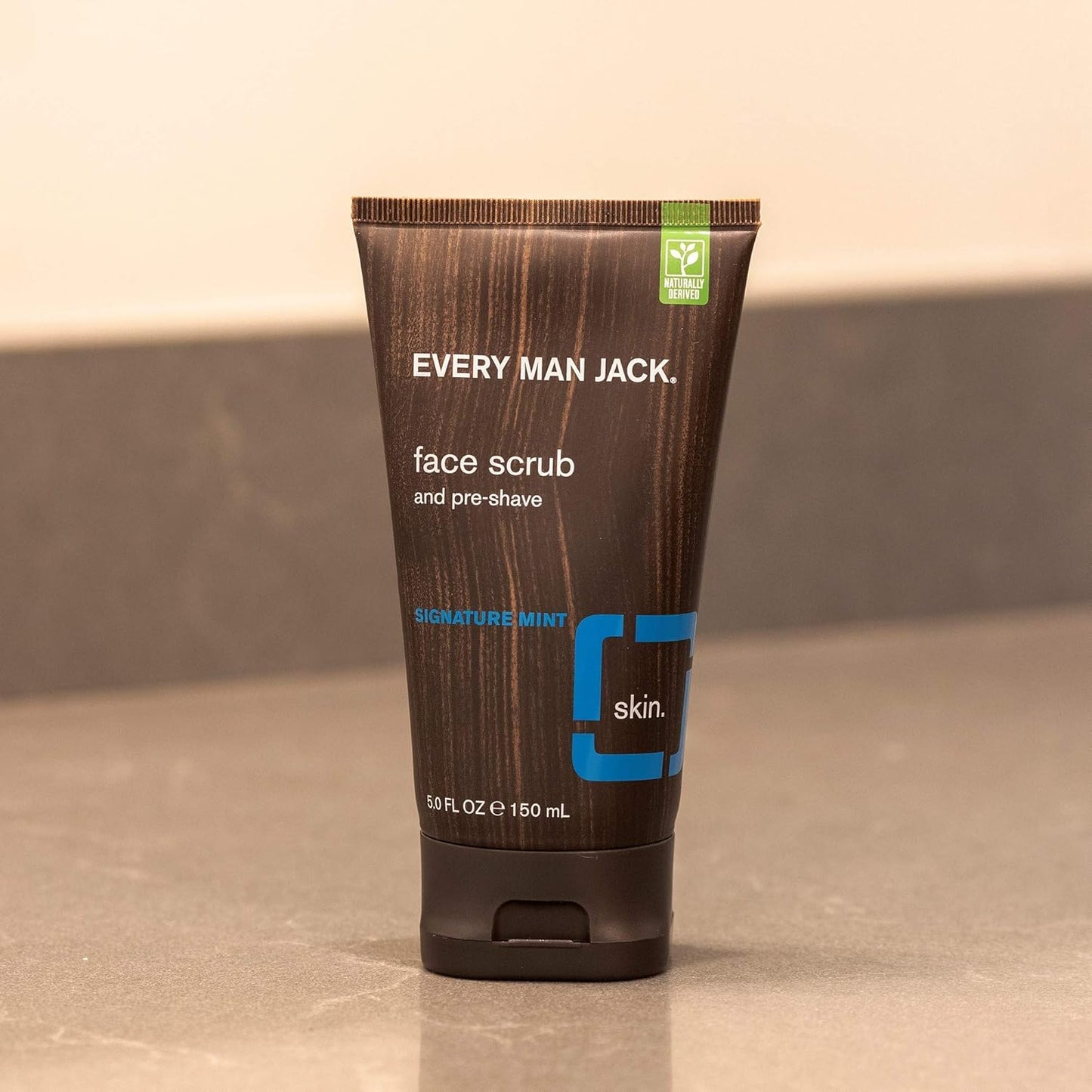 Every Man Jack Face Scrub - Pre-Shave Mint Exfoliating Cleanser | 5 Ounce