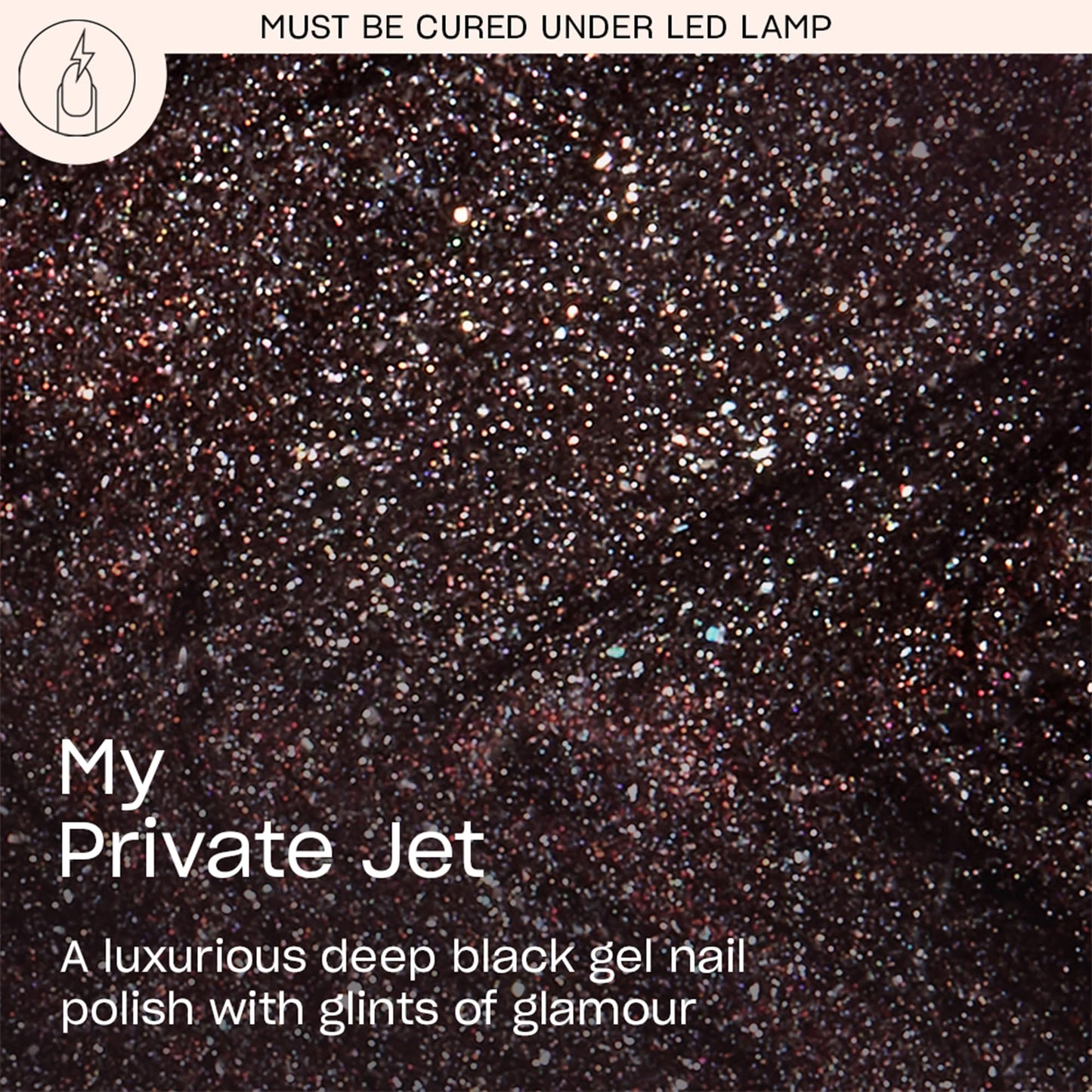 OPI GelColor My Private Jet | Opaque Deep Black Shimmer LED Cure Gel Nail Polish | Salon-Quality Shine, Long-Lasting Wear | Vegan & HEMA Free | 0.5 Fl Oz