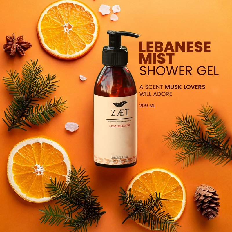 ZÆT 250ml Lebanese Mist Shower Gel – Rejuvenating Body Wash for Women & Men, Deep Cleansing Hydrating Shower Gel for Dry Skin and Other Skin Types – Luxury Beauty Daily Body Cleanser
