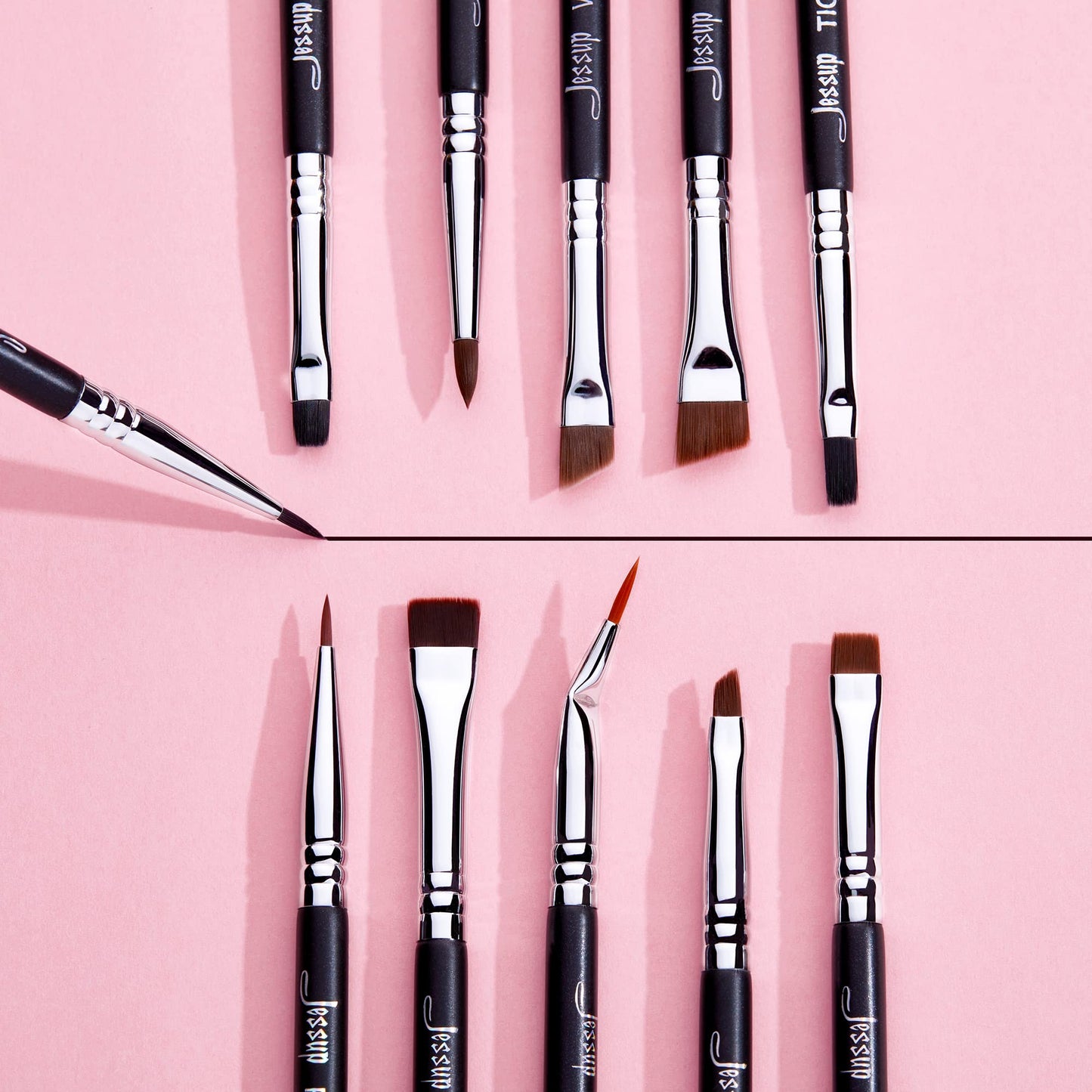 Jessup Professional Makeup Brushes: Eyeliner T324, Lip T325, Eyebrow T326 Brush Set