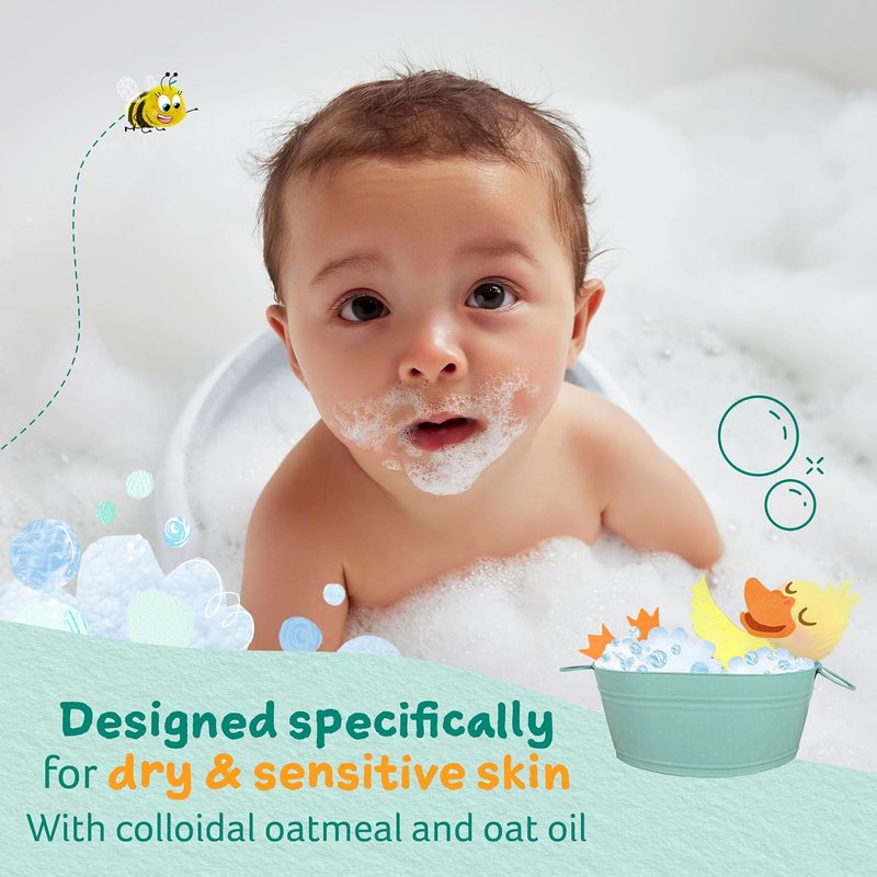 OatDerma Bubble Bath for Kids - Fragrance-Free, Gently Cleanses & Soothes | 8.4 Fl Oz