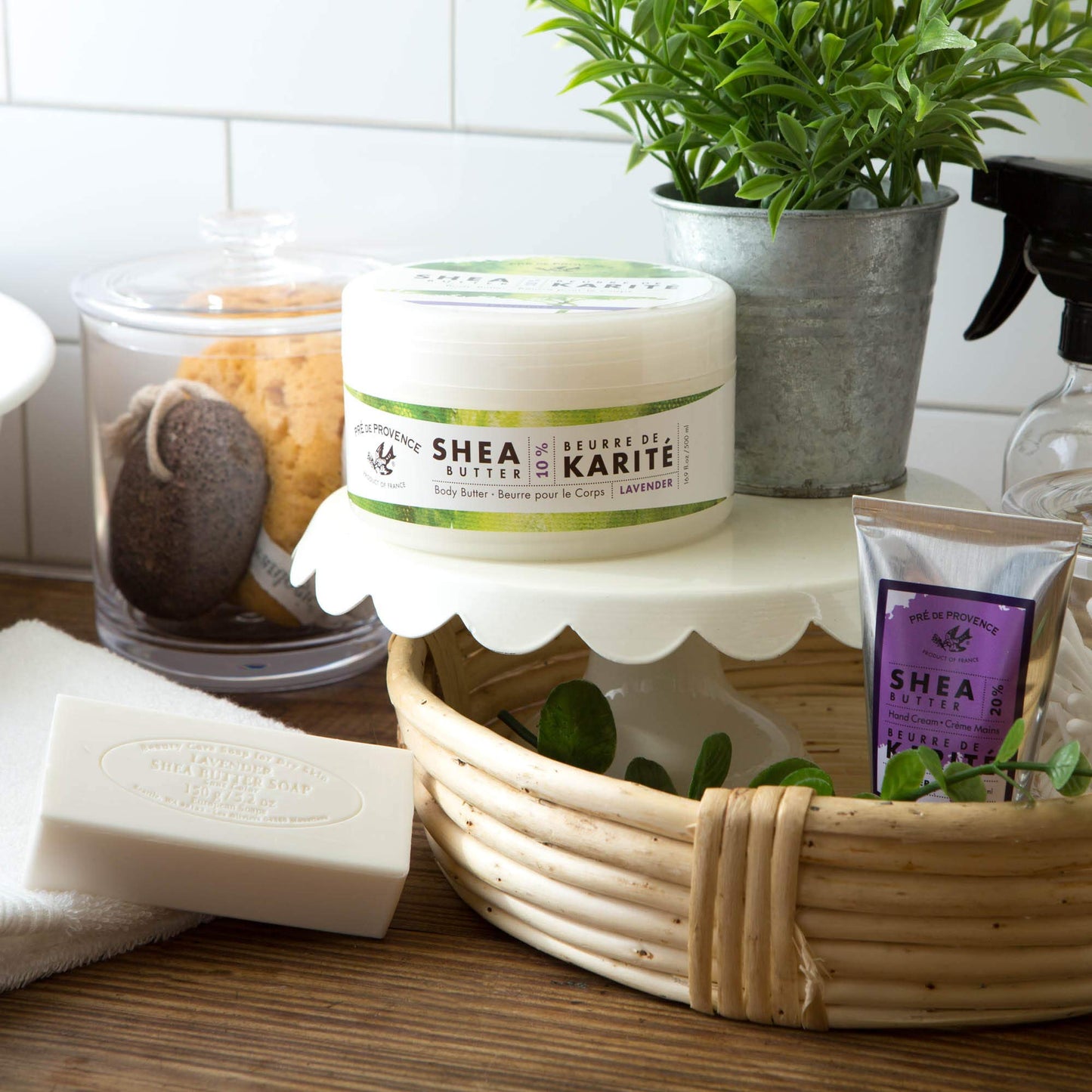 Pre de Provence Beurre De Karité Moisturizing Collection, Shea Butter Enriched Nourishing, Body Butter, 500 ML, Lavender